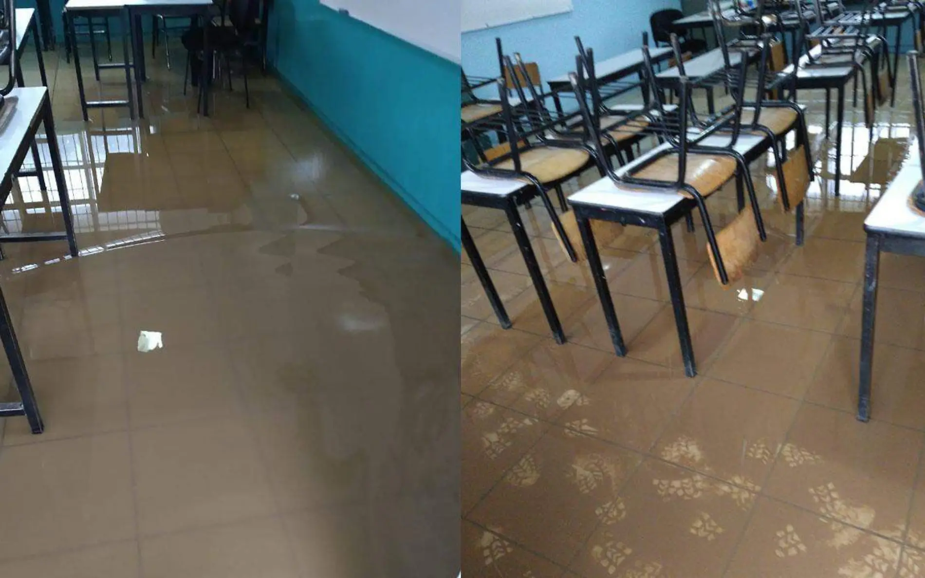 Escuela inundada